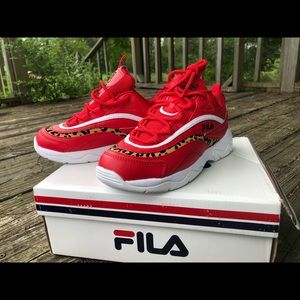 Fila women size:7 Red Cheetah